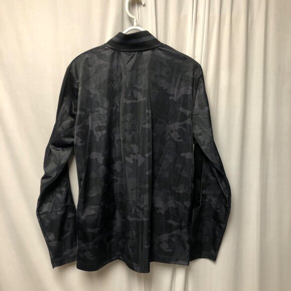 AND1 Jacket Mens Size Medium Black Gray Camouflage Full Zippered Athletic Track - Picture 2 of 8
